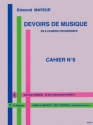 MAYEUR Edmond Devoirs de musique cahier 6 formation musicale Partition