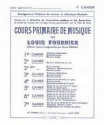 FOURNIER Louis Cours primaire de musique cahier 4 formation musicale Partition