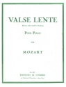 MOZART Wolfgang Amadeus Valse lente piano Partition