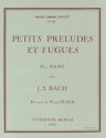 BACH Johann Sebastian Petits prludes et fugues piano Partition