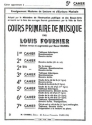 FOURNIER Louis Cours primaire de musique cahier 5 formation musicale Partition