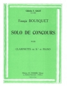 BOUSQUET Francis Solo de concours clarinette et piano Partition