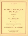 MOZART Wolfgang Amadeus Petite musique de nuit allegro 4 saxophones Partition