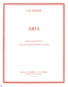 BACH Johann Sebastian Aria extr. de la Suite en r maj. (transcription) clarinette et piano Partition