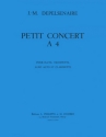 Petit concert  quatre pour flute, trompette, saxo alto et clarinette partition et parties