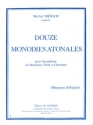 MERIOT Michel Monodies atonales (12) flte ou hautbois ou clarinette ou saxophone Partition