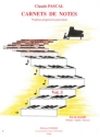 PASCAL Claude Carnets de notes Vol.3 piano Partition