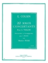 COUSIN Emile Solos concertants (20) srie n2 (11  20) violon et piano Partition