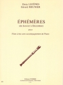 LECENES Dany / MEUNIER Grard Ephmres Janvier  dcembre flte  bec et piano Partition