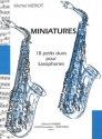 MERIOT Michel Miniatures - 18 petits duos 2 saxophones Partition