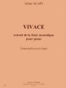 ALAIN Jehan Vivace extr. de Suite monodique - transcription pour harpe harpe Partition