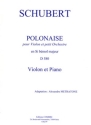 SCHUBERT Franz / METRATONE Alexandre Polonaise en sib maj. (d580) violon et piano Partition