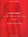 4 Mlodies op.100 d'aprs 'Les Fleurs du Mal' de Baudelaire pour mezzo-soprano et piano