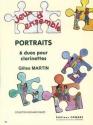 MARTIN Gilles Portraits (6 duos) 2 clarinettes Partition