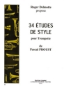 PROUST Pascal Etudes de style (34) trompette Partition
