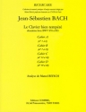 BACH Johann Sebastian Clavier bien tempr 2e livre, cahier A n1  6 analyse Partition