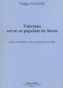 SAGNIER Philippe Variations sur un air populaire du Maine contrebasse et quatuor  cordes Partition