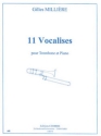 MILLIERE Gilles Vocalises (11) trombone et piano Partition