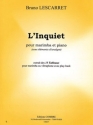 LESCARRET Bruno Tableaux (15) - L'Inquiet (avec lments d'analyse) marimba et piano Partition