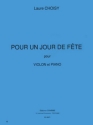 CHOISY Laure Pour un jour de fte violon et piano Partition