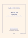 Cantique Lux aeterna pour voix moyenne, violon, violoncelle, harpe et orgue partition et parties