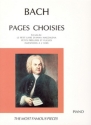 BACH Johann Sebastian Pages choisies piano Partition