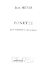 MEYER Jean Ponette violoncelle et piano Partition