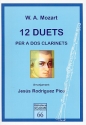12 Duette KV487 fr 2 Klarinetten Spielpartitur