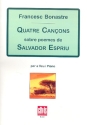 4 cancons sobre poemes de Salvador Espriu fr Gesang und Klavier (kat)
