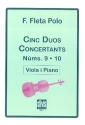 5 Duos concertants nms.9 i 10 fr Viola und Klavier