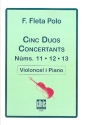 5 Duos concertants nms. 11, 12 i 13 fr Violoncello und Klavier