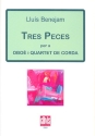 3 Peces for oboe and string quartet score and parts