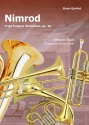 Nimrod from 'Enigma Variations' op.36 for brass quintet (2 trumpets, horn, trombone, tuba) score and parts