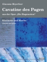 Cavatine des Pagen aus 'Die Hugenotten' fr Klarinette und Klavier