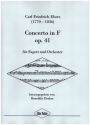 Concerto F-Dur op.41 fr Fagott und Orchester Partitur