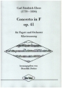 Concerto F-Dur op.41 fr Fagott und Orchester Klavierauszug