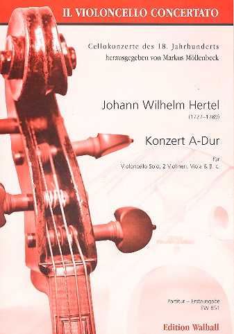 Konzert A-Dur fr Violoncello solo, 2 Violinen, Viola und Bc Partitur