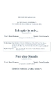 Ich spr in mir   und   Nur eine Stunde: Big-Band-Ergnzer