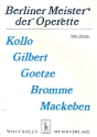 Berliner Meister der Operette fr Salonorchester Piano-Direktion und Stimmen