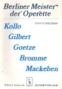Berliner Meister der Operette: fr Salonorchester Ergnzungsstimmen groes Orchester