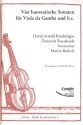 4 hanseatische Sonaten fr Viola da Gamba und Bc Stimmen (Bc nicht ausgesetzt)