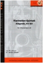 Allegretto KV581 fr 5 Klarinetten Partitur und Stimmen