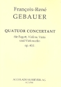 Quatuor concertant op.40,1 fr Fagott, Violine, Viola und Violoncello Partitur und Stimmen