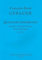 Quatuor concertant op.27,1 für Flöte, Klarinette (Oboe), Horn und Fagott Partitur und Stimmen