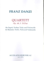 Quartett B-Dur op.40,3 fr Fagott, Violine, Viola und Violoncello Partitur und Stimmen