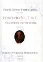 Concerto E-Dur Nr.3 fr 2 Hrner und Orchester Partitur