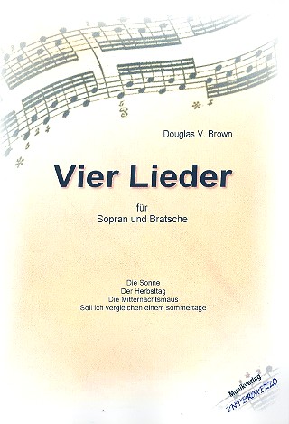 4 Lieder fr Sopran und Bratsche Partitur und Instrumentalstimme
