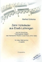 10 Volkslieder aus Elsass-Lothringen fr Mnnerchor a cappella Partitur (Set mit 20 Stk)