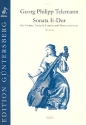 Sonate E-Dur TWV42:E6 fr Violine, Viola da gamba und Bc Partitur und Stimmen (Bc ausgesetzt)