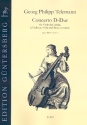 Concerto D-Dur nach TWV51:G9 für Viola da gamba,  2 Violinen, Viola und Bc Partitur und Stimmen